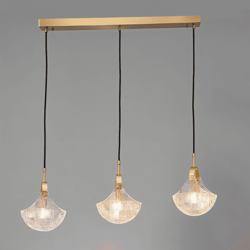 Sculpturale Hanglamp Met Drie Glazen Kappen En Warm Sfeervol Licht | Restfield