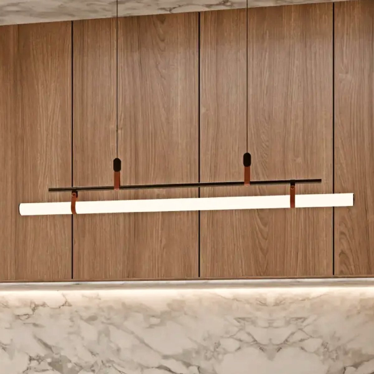 Minimalistische LED Hanglamp Met Slank Buisontwerp En Gericht Werklicht | Restfield